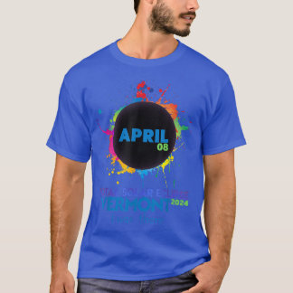 Total Solar Eclipse Vermont 2024 Colorful Totality T-Shirt