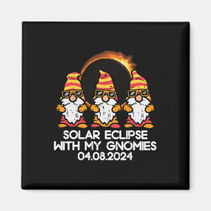 Total Solar Eclipse With Gnomies 04.08.2024 Men Wo Magnet