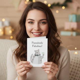 Totalement Fabuleux Carte de Vœux Drôle de Chat