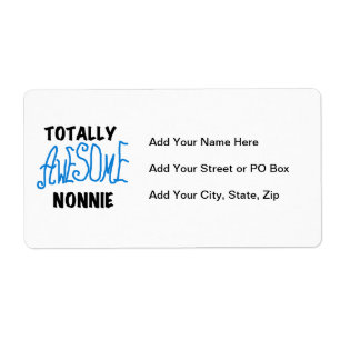 Totalement génial Nonnie Blue Text Tshirts et cade