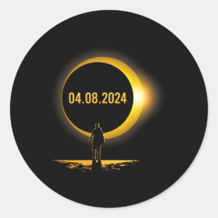 Totality 04 08 24 Funny Total Solar Eclipse 2024 Classic Round Sticker