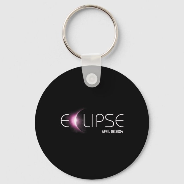 Totality 04 08 24 Total Solar Eclipse 2024 1  Keychain (Front)