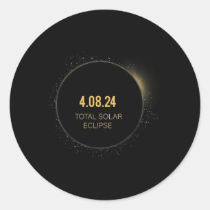 Totality 04 08 24 Total Solar Eclipse 2024 5 Classic Round Sticker