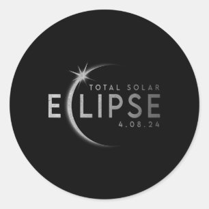 Totality 04 08 24 Total Solar Eclipse 2024 9  Classic Round Sticker