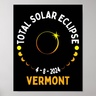 Totality 04 08 24 Total Solar Eclipse 2024 Vermont Poster