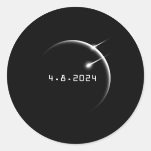 Totality 4.08.2024 Total Solar Eclipse 2024 Family Classic Round Sticker