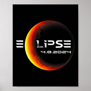 Totality 4.08.2024 Total Solar Eclipse 2024  Poster