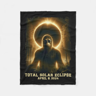 Totality April 8 2024 Total Solar Eclipse Fleece Blanket