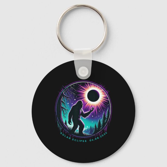 Totality April 8 2024 Total Solar Eclipse  Keychain (Front)