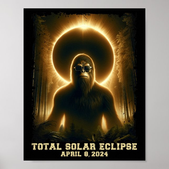 Totality April 8 2024 Total Solar Eclipse  Poster (Front)