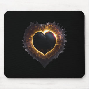 Totality Girls Heart Shape Total Solar Eclipse 202 Mouse Pad