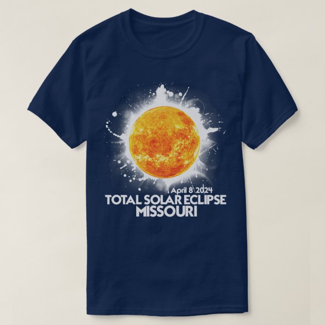 Totality Missouri 2024 Total Solar Eclipse America T-Shirt (Design Front)
