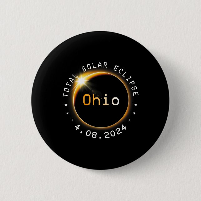 Totality Solar Eclipse 2024 4.08.24 Accessories  2 Inch Round Button (Front)
