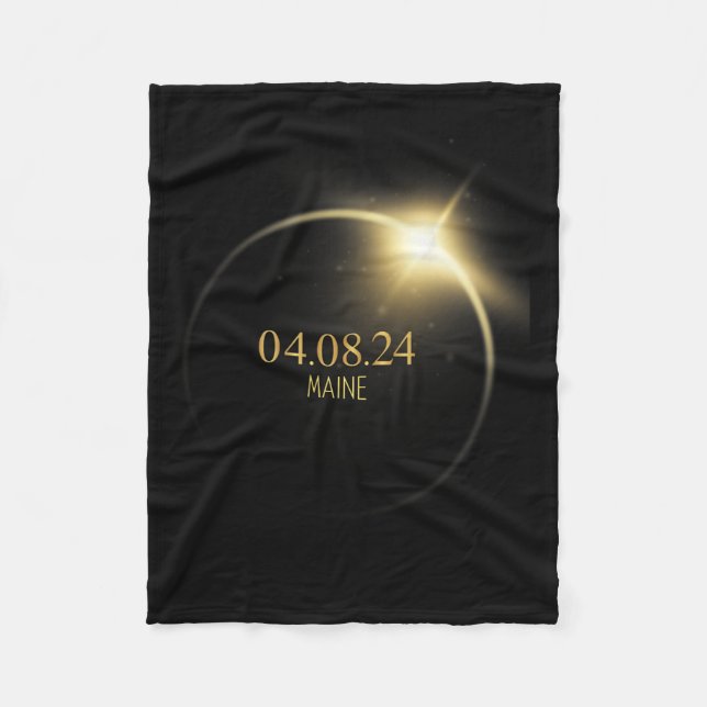 Totality Solar Eclipse 2024 4.08.24 Accessories  Fleece Blanket (Front)