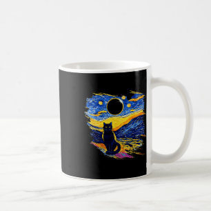 Totality Solar Eclipse 2024 Starry Night Van Gogh Coffee Mug