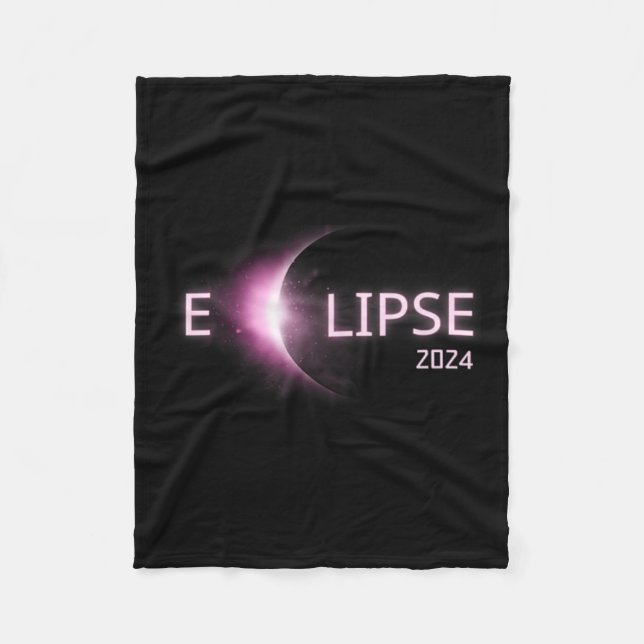 Totality Solar Eclipse 2024 Total Solar Eclipse 4. Fleece Blanket (Front)