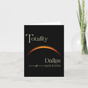 Totality Solar Eclipse Dallas Texas Total Solar Ec Card
