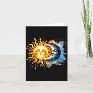 Totality Solar Eclipse Moon Sun Artwork Card