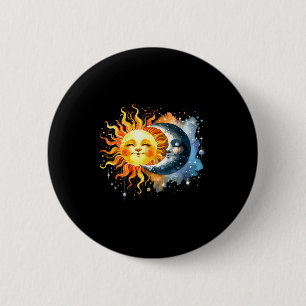 Totality Solar Eclipse Moon Sun Design 2 Inch Round Button