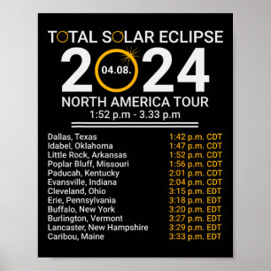 Totality Spring 4.08.24 Total Solar Eclipse 2024 Poster