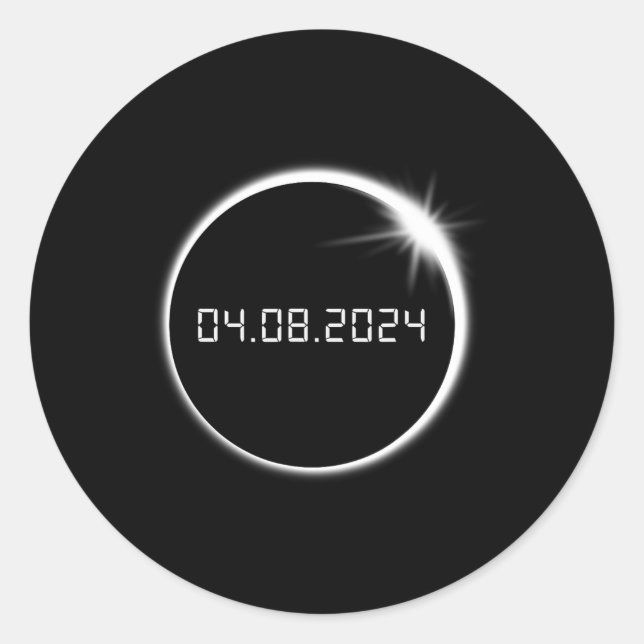 Totality Spring April 8  Classic Round Sticker (Front)