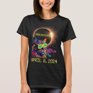 Totality Total Solar Eclipse Cat April 8 2024 Arka T-Shirt