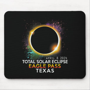 Totality Total Solar Eclipse Eagle Pass Texas Apri Mouse Pad