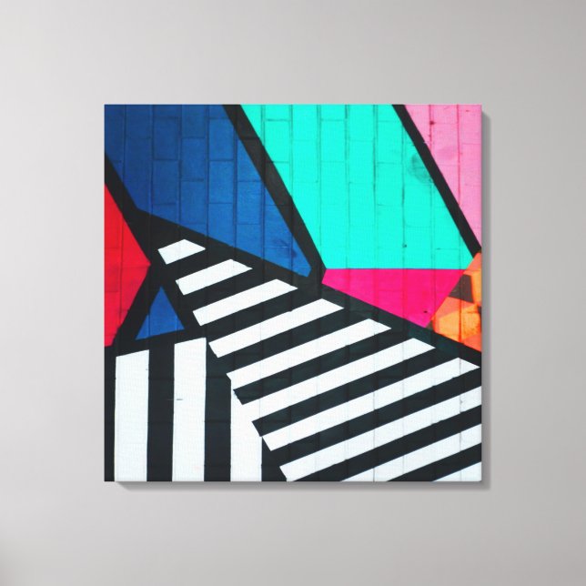 Totally 80s Painted Brick Block Colours Canvas Print (Front)