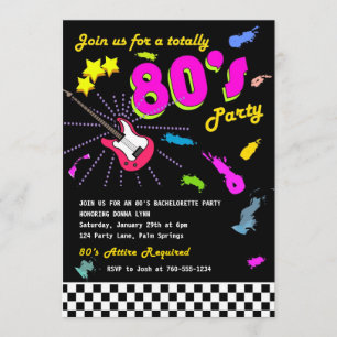 Totally 80's Party Invitations