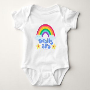 Totally 80s rainbow baby bodysuit
