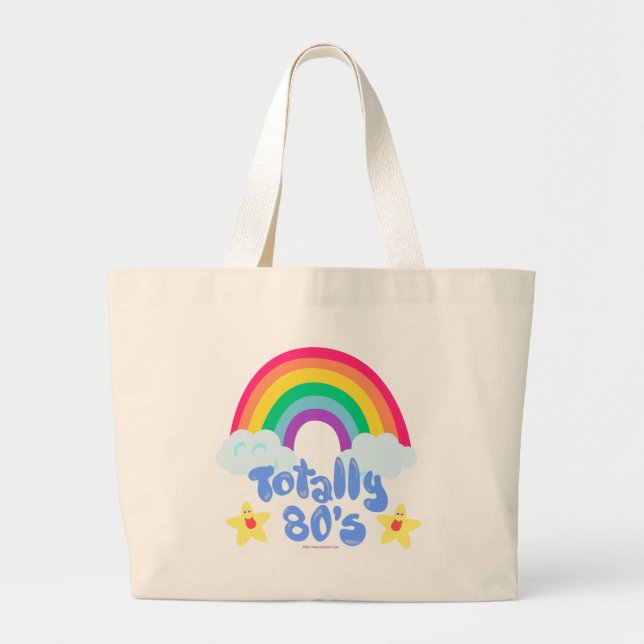 Totally 80s rainbow large tote bag (Front)