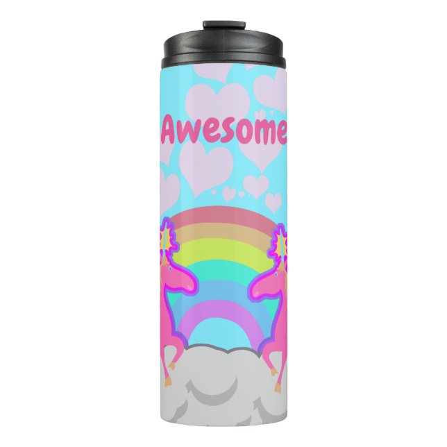 Totally 80s Unicorn Thermal Tumbler (Front)