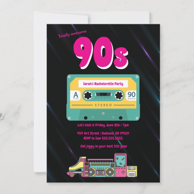 Totally 90s Invitation (Front)
