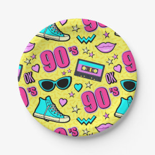 Totally 90's! Party Paper Plate