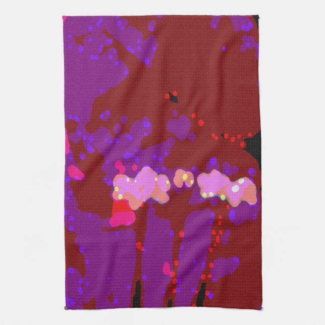 Totally Abstract Bougainvillea Kitchen Towel (Vertical)