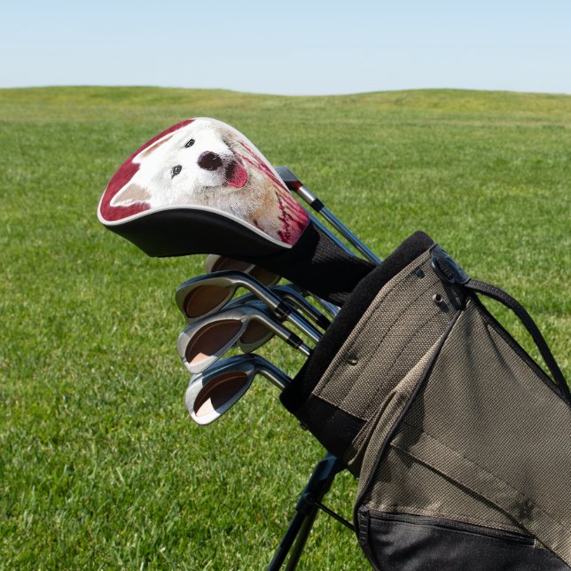 Totally Adorable, Samoyed Dog Golf Head Cover (In Situ)