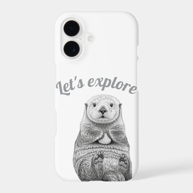 Totally Adorbs Sea Otter Phone Case (Back)