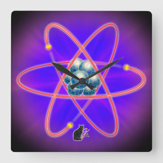 Totally Atomic Square Wall Clock