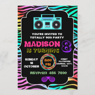 Totally awesome 90s party invitation