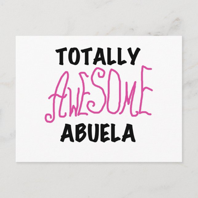 Totally Awesome Abuela Pink Tshirts and GIfts Postcard (Front)
