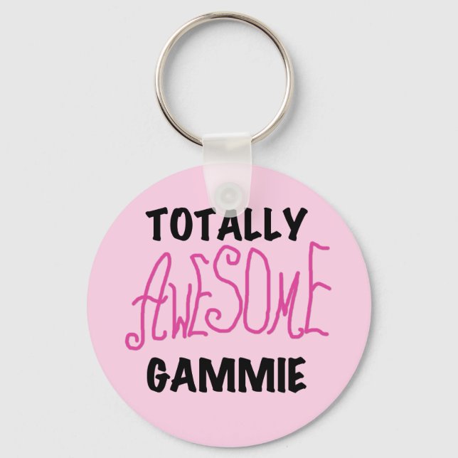 Totally Awesome Gammie Pink T-shirts and Gifts Keychain (Front)