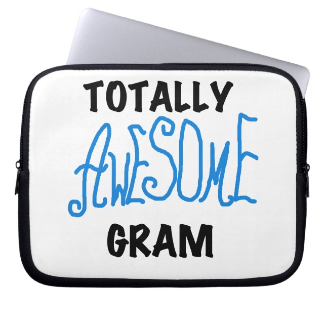 Totally Awesome Gram Blue Gifts Laptop Sleeve (Front)