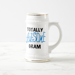 Totally Awesome Gram Blue Tshirts and Gifts Beer Stein
