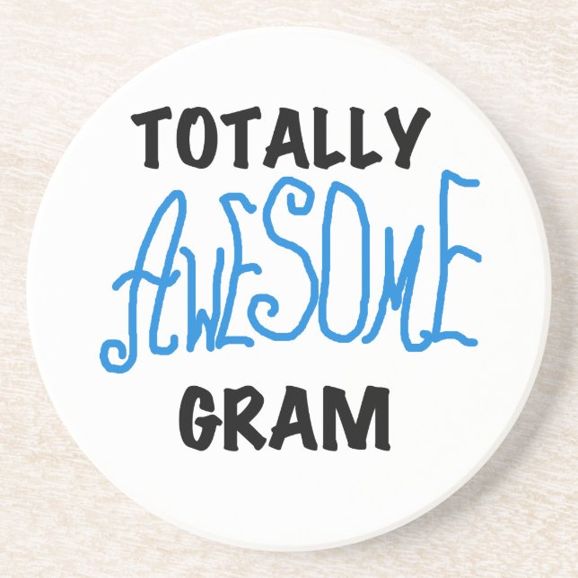 Totally Awesome Gram Blue Tshirts and Gifts Coaster (Front)