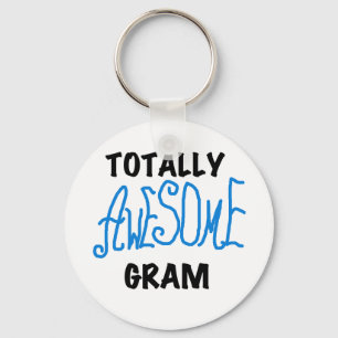 Totally Awesome Gram Blue Tshirts and Gifts Keychain