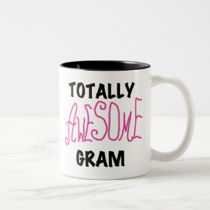 Totally Awesome Gram Pink Tshirts and Gifts Two-Tone Coffee Mug