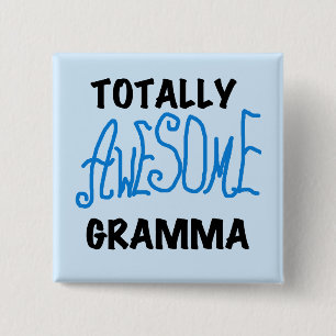 Totally Awesome Gramma Blue Tshirts Gifts 2 Inch Square Button
