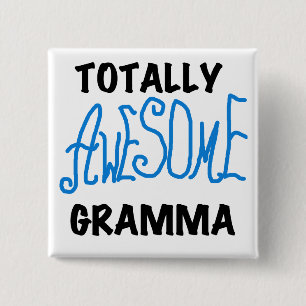 Totally Awesome Gramma Blue Tshirts Gifts 2 Inch Square Button