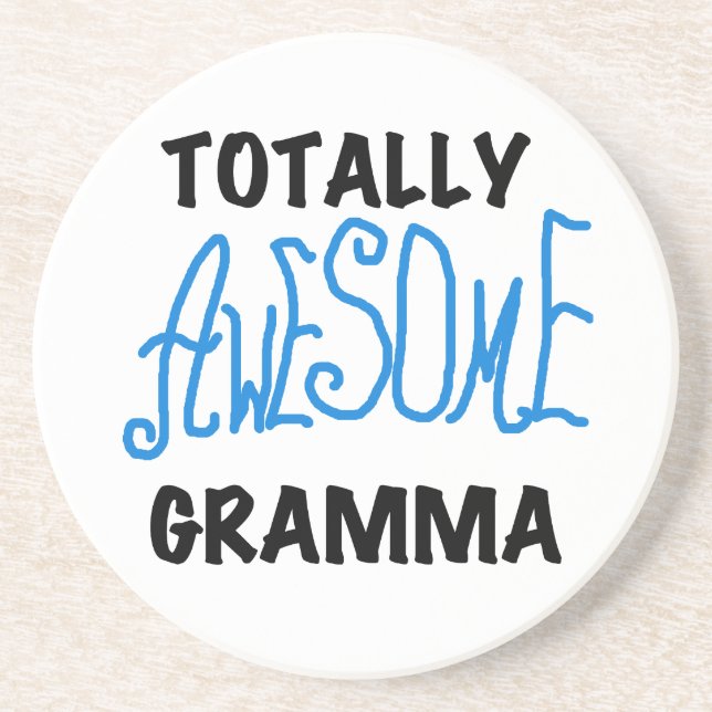 Totally Awesome Gramma Blue Tshirts Gifts Coaster (Front)