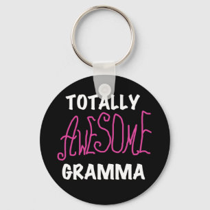 Totally Awesome Gramma Pink T-shirts Gifts Keychain